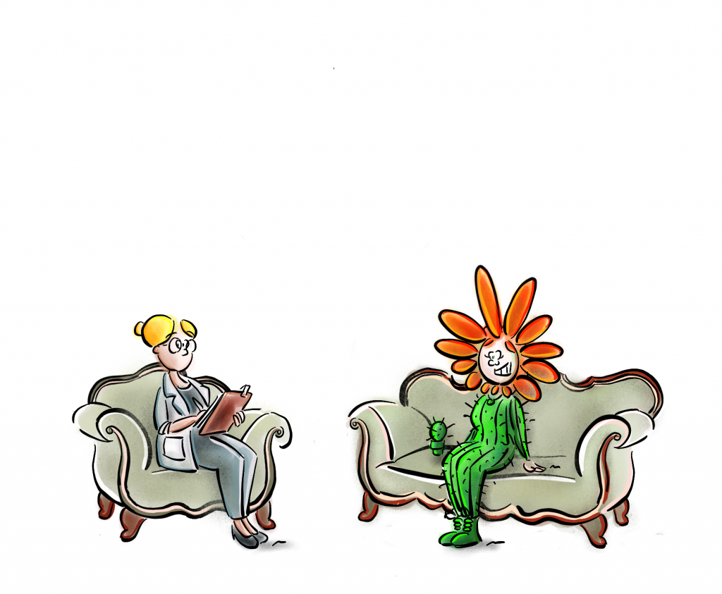 Kaktus auf der Couch
