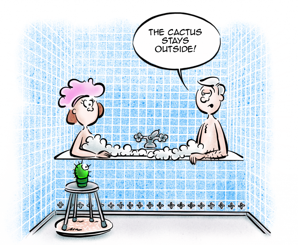 Spouses in the bath